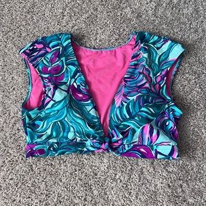 Lilly Pulitzer - Meechi Cap Sleeve Swim Top